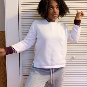 High quality all white knit sweater